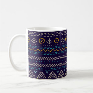 Mug Tribal Hand-Drag : Ethnic Seamless Motif