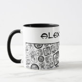 Mug Tribal MAYA ancien masque motif 1 (Gauche)