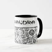 Mug Tribal MAYA ancien masque motif 1 (Devant droit)