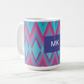 Mug Tribal pourpre et Aqua (Devant gauche)