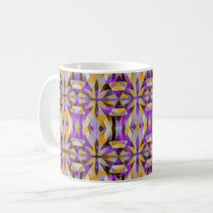 Mug Tribal pourpre et jaune diamant