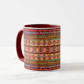 Mug Tribal rustique de ton terrestre (Devant gauche)