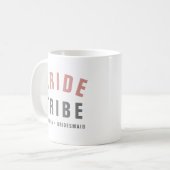 Mug Tribe de mariée | Bachelorette rose moderne (Devant gauche)