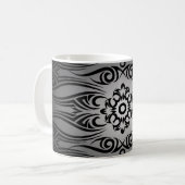 Mug Tribu de tatouage noir 1 | fadeIN noir (Devant gauche)