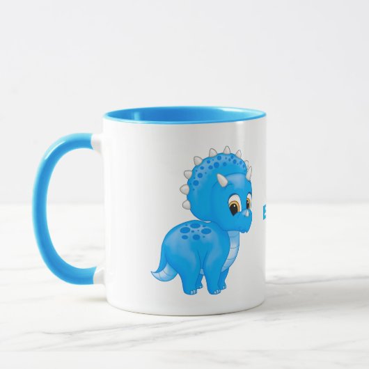 Mug Tricératops Bébé Bleu Cute Dinosaur (Gauche)