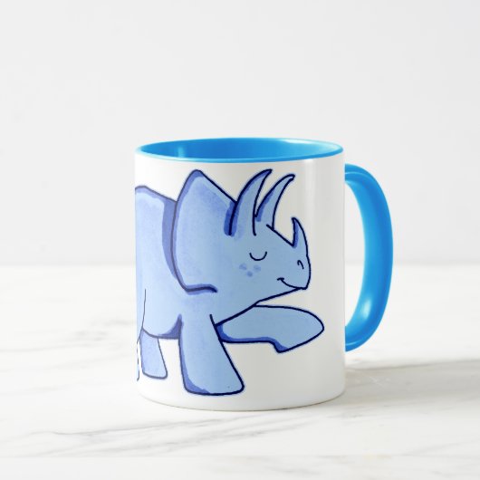 Mug Triceratops bleu (Devant droit)
