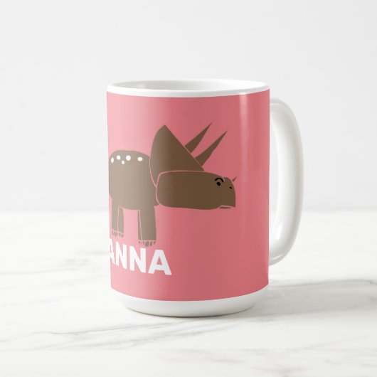 Mug Tricératops Brown Pour Enfants (Devant droit)