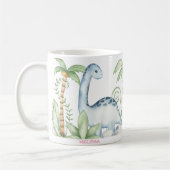 Mug Tricératops Dinosaur Rose Personnalisé (Gauche)