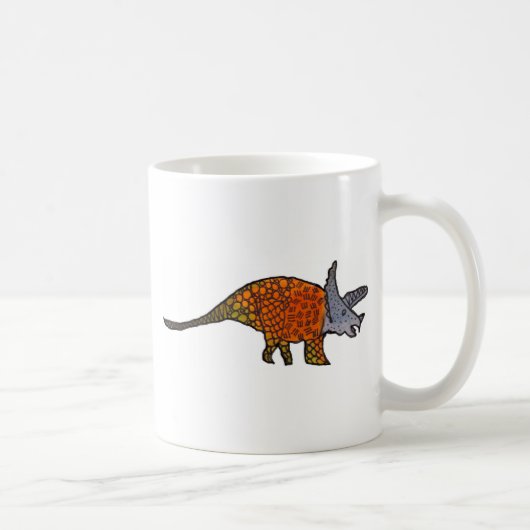 Mug Tricératops dinosaure jolie illustration artistiqu (Droite)