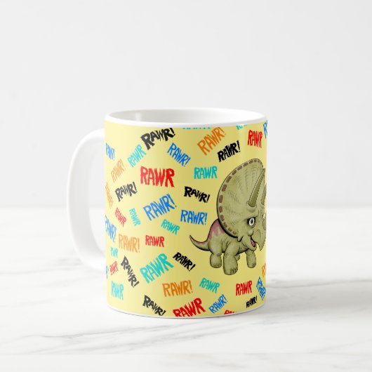 Mug Tricératops dit "Rawr !" (Devant gauche)