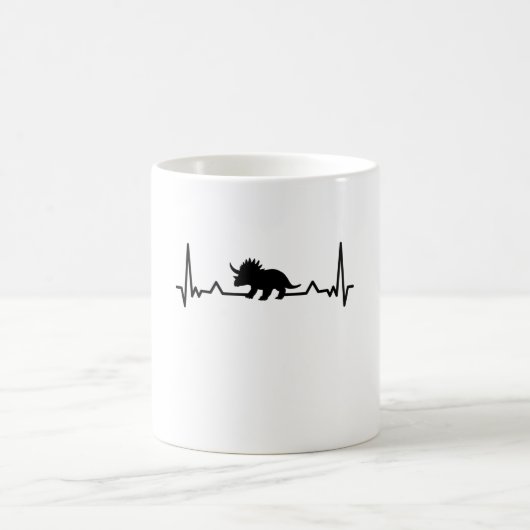 Mug Tricératops Heartbeat dinosaur Dino Cadeau Maman P (Centre)
