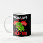 Mug Triceratops Is My Valentine Funny Triceratops Vale (Gauche)