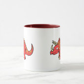 Mug Triceratops rouge fâché - Dinosaur-gifts.com (Centre)