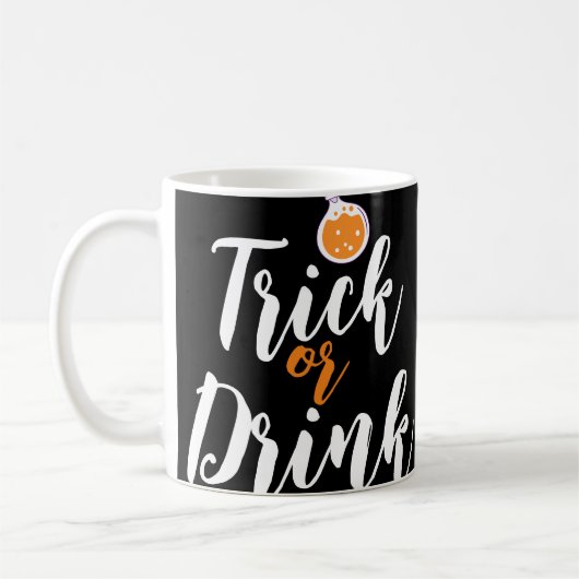Mug Trick Or Drink | Simple Halloween citrouille effra (Gauche)