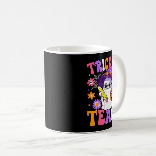 Mug Trick Or Teach Teacher Ghost Teaching Fun Hallowee (Devant droit)