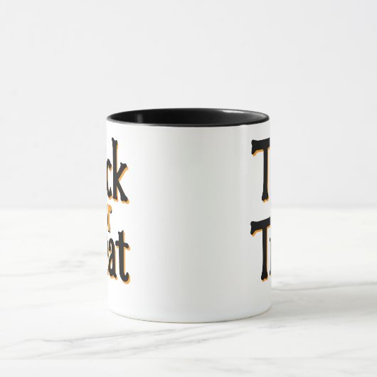Mug "Trick or Treat" - Design classique de polices Hal (Centre)