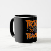 Mug Trick Ou Enseigner Drôle Facile Halloween Enseigna (Devant gauche)