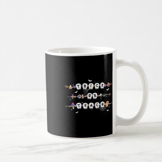 Mug Trick Ou Enseigner Éffrayant Enseignant Joyeux Hal (Droite)