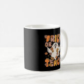 Mug Trick Ou Enseigner Le Fantôme Super Avec Fleurs Vi (Devant droit)