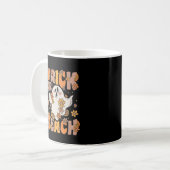 Mug Trick Ou Enseigner Le Fantôme Super Avec Fleurs Vi (Devant gauche)