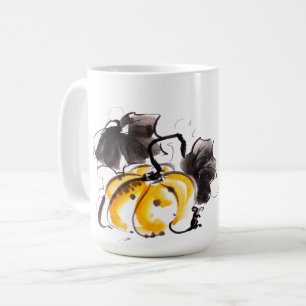 Mug Trick ou traite un chat et une souris près d'un c