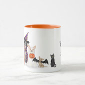 Mug Trick ou traitement ? Chiens en costumes d'Hallowe (Centre)