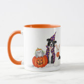 Mug Trick ou traitement ? Chiens en costumes d'Hallowe (Gauche)