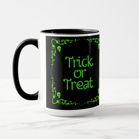 Mug Trick ou traitement vert mince (Gauche)