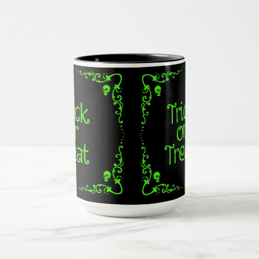 Mug Trick ou traitement vert mince (Centre)