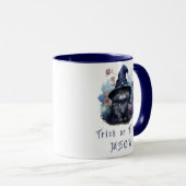 Mug Trick ou traiter Meow Black Cat sorcier Casquette  (Devant droit)