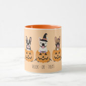 Mug Trick Ou Treat French Buldogs Citrouille (Centre)