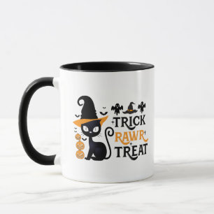 Mug Trick Rawr Treat Chapeau de Sorcière Chat Noir Hal