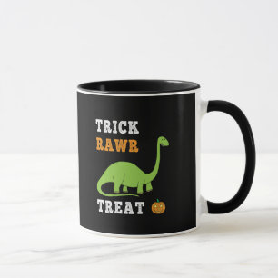 Mug Trick Rawr Treat Cute Halloween Brontosaurus Dino