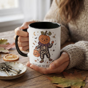 Mug Tricks Are The Best Treats Citrouille Squelette Vi