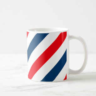 Mug Tricolor Diagonal Stripes (bleu, blanc et rouge)