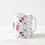 Mug Tricolor France Drapeau en plusieurs couches Askew (Devant droit)
