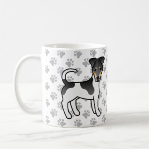 Mug Tricolor Smooth Fox Terrier Chien de Dessin Animé 