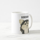 Mug Tricolore personnalisé Long Haired Chihuahua (Devant droit)