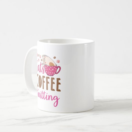 Mug Tricot Café Chats (Devant gauche)