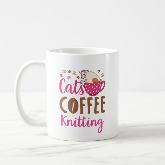 Mug Tricot Café Chats (Gauche)