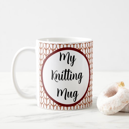 Mug Tricot de message personnalisable (Avec donut)