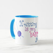 Mug Tricot est mon endroit heureux (Devant gauche)