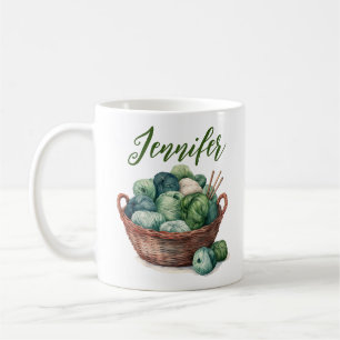 Mug Tricot Fil de café personnalisé Knitter cadeau