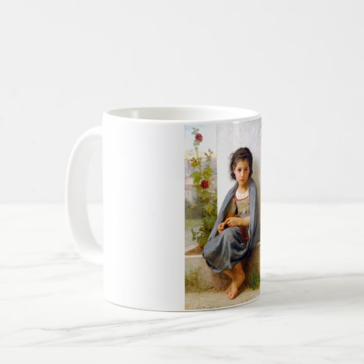 Mug Tricot fille, Bouguereau (Devant gauche)