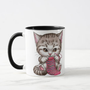 Mug Tricot Kitten pour les amateurs de chat et d'artis