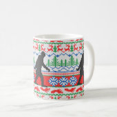 Mug Tricot laid allé de chandail de Noël de Squatchin (Devant droit)