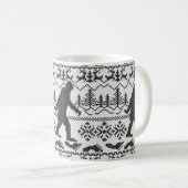 Mug Tricot laid allé de chandail de Noël de Squatchin (Devant droit)