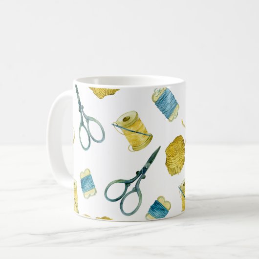 Mug Tricot motif sans faille (Devant gauche)