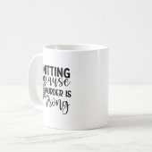 Mug Tricot Parce Que Le Meurtre Est Mal (Devant gauche)