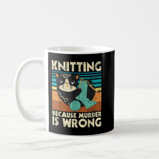 Mug Tricot Parce Que Le Meurtre Est Mal - Knitter Croc (Gauche)